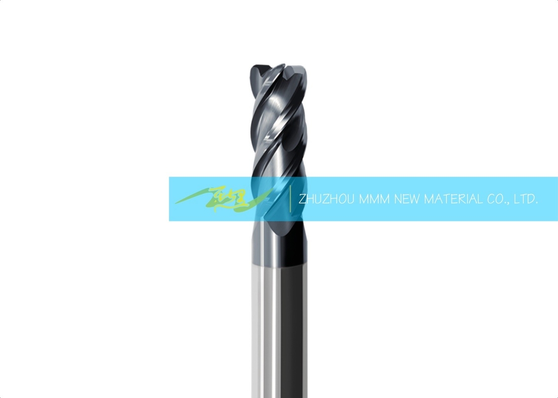 High Tip Strength 4 Flute Carbide End Mill With Accurate Arc Accuracy