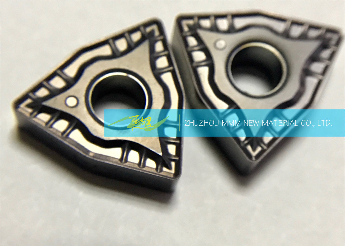 Cemented Trigon Carbide Inserts WNMG080408GH For Heat Resistant Alloys Semi Finishing