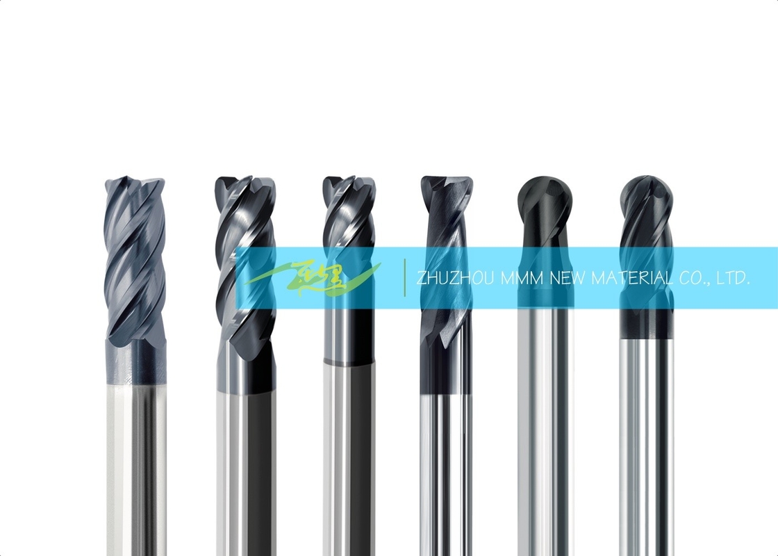 Profile Milling Solid Carbide End Mills With High Precise Arc / Ball End Mill Bits