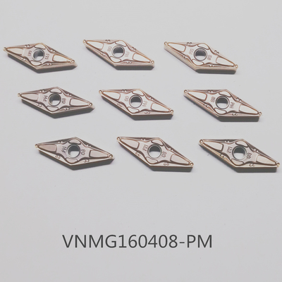 VNMG160404 (08 PVD เคลือบ CNC คาร์ไบด์แทรกสำหรับกลึงเหล็ก