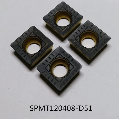 SPMT120408-D51 เม็ดมีดคาร์ไบด์แบบถอดเปลี่ยนได้สำหรับการเจาะบ่อน้ำ